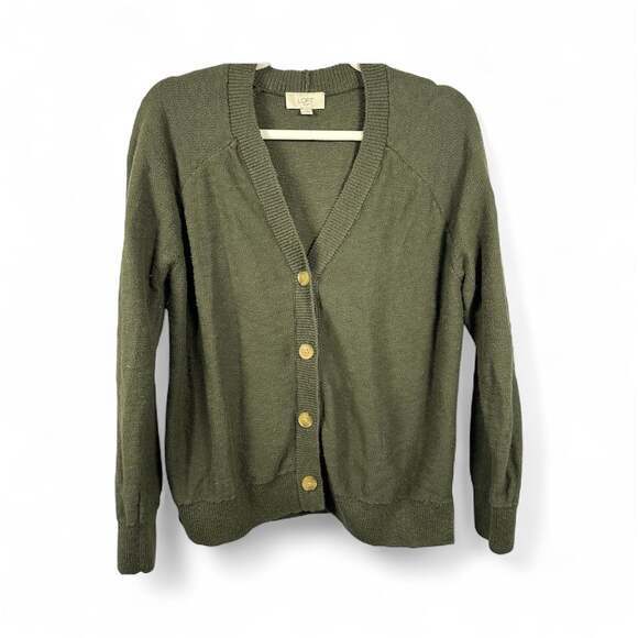 LOFT Sweaters - LOFT Drop Shoulder Cardigan Grandma Sweater Size Large